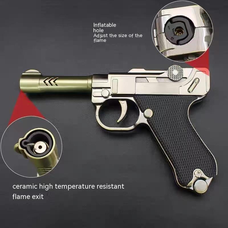 Creative Lighter Straight Windproof Inflatable Gun Lighter