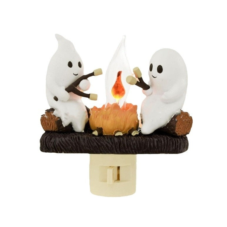 Ghost Campfire Flickering Nightlight Halloween Night Lights Spooky Campfire Flickering Flame Night Light Indoor Decorations