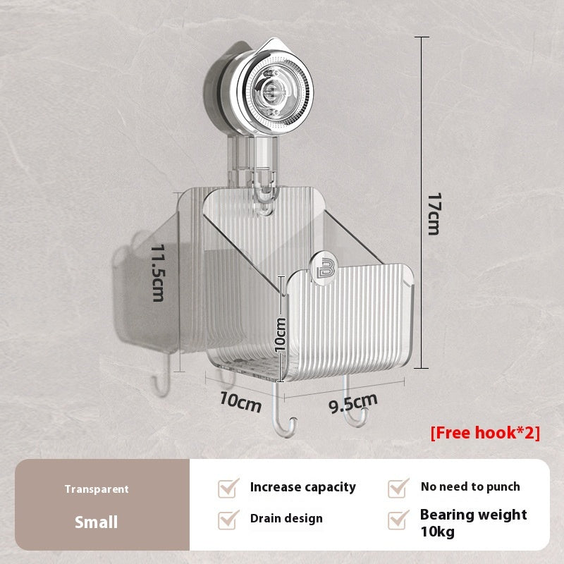 Bathroom Suction Cup Triangle Storage Rack Punch-free