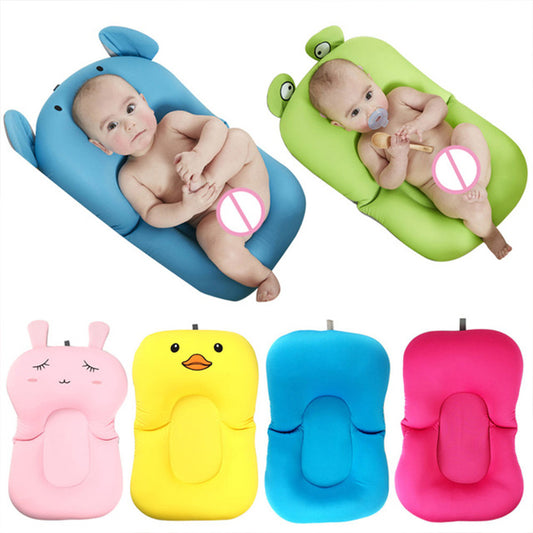 Newborn Bath Floating Pad Mat Baby Bath Tub Pad Bathtub Seat Infant Support Cushion Mat Bath Mat Toddler Bloom