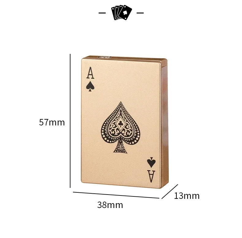 2024 Creative Playing Card Lighter Jet Flame Butane Torch Lighter Side Slip Ignition Windproof Cool Lighters Smoking Accessories