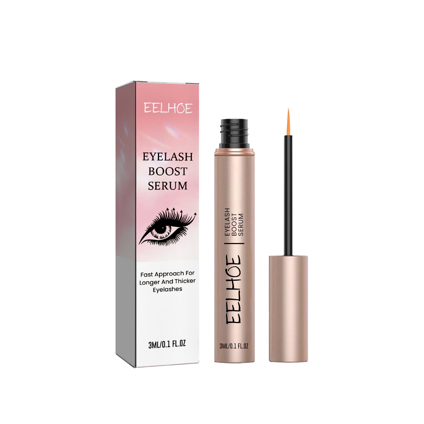 EELHOE Eyelash Boost Serum, Lashes Black Long Mild Natural Thick Curl Curl Lasting Not Faint Dyed Eyelash Liquid