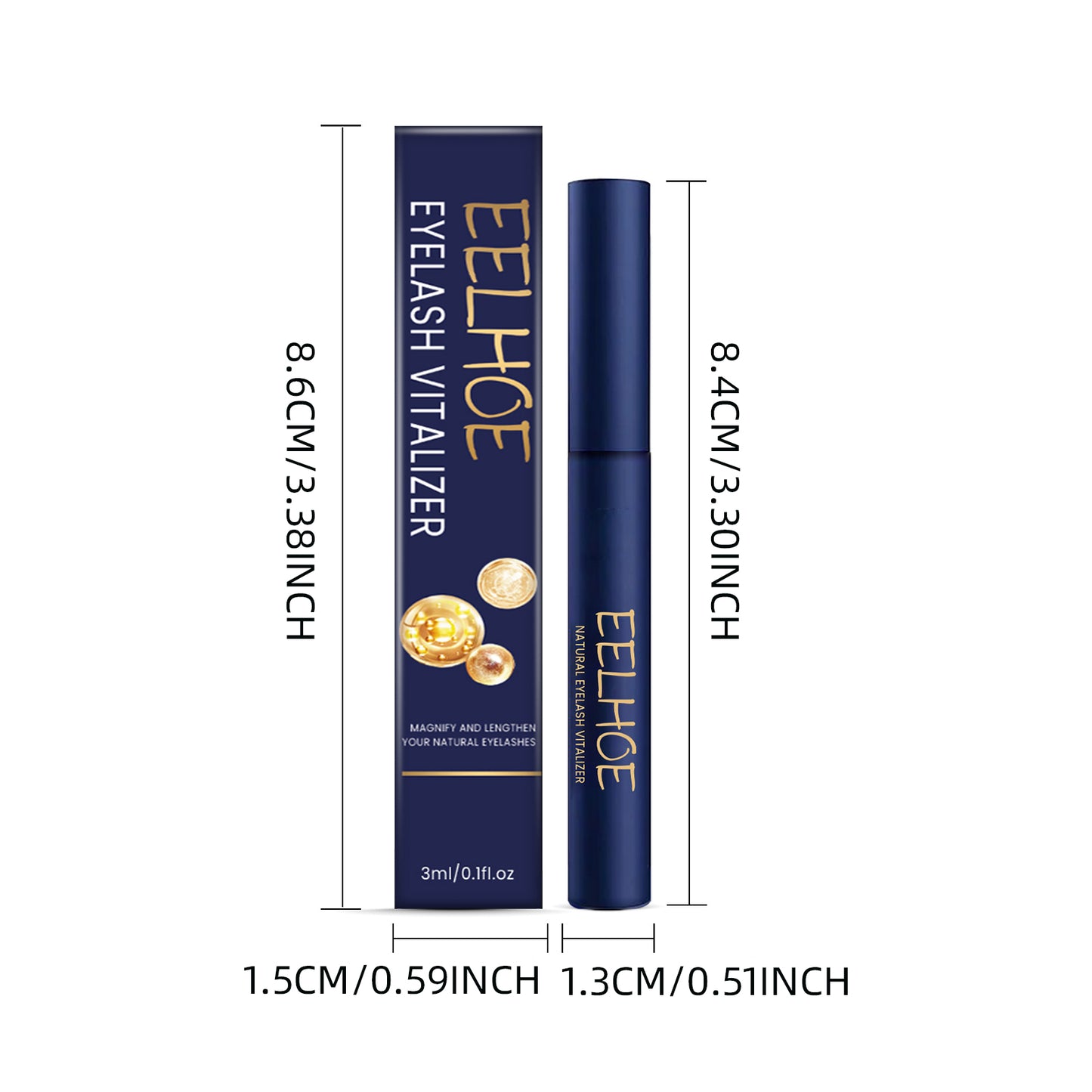 Eelhoe Mascara Eyelash Serum Thickening And Moisturizing Natural Long Black Curl Beautiful Mild Non-Smudging Mascara