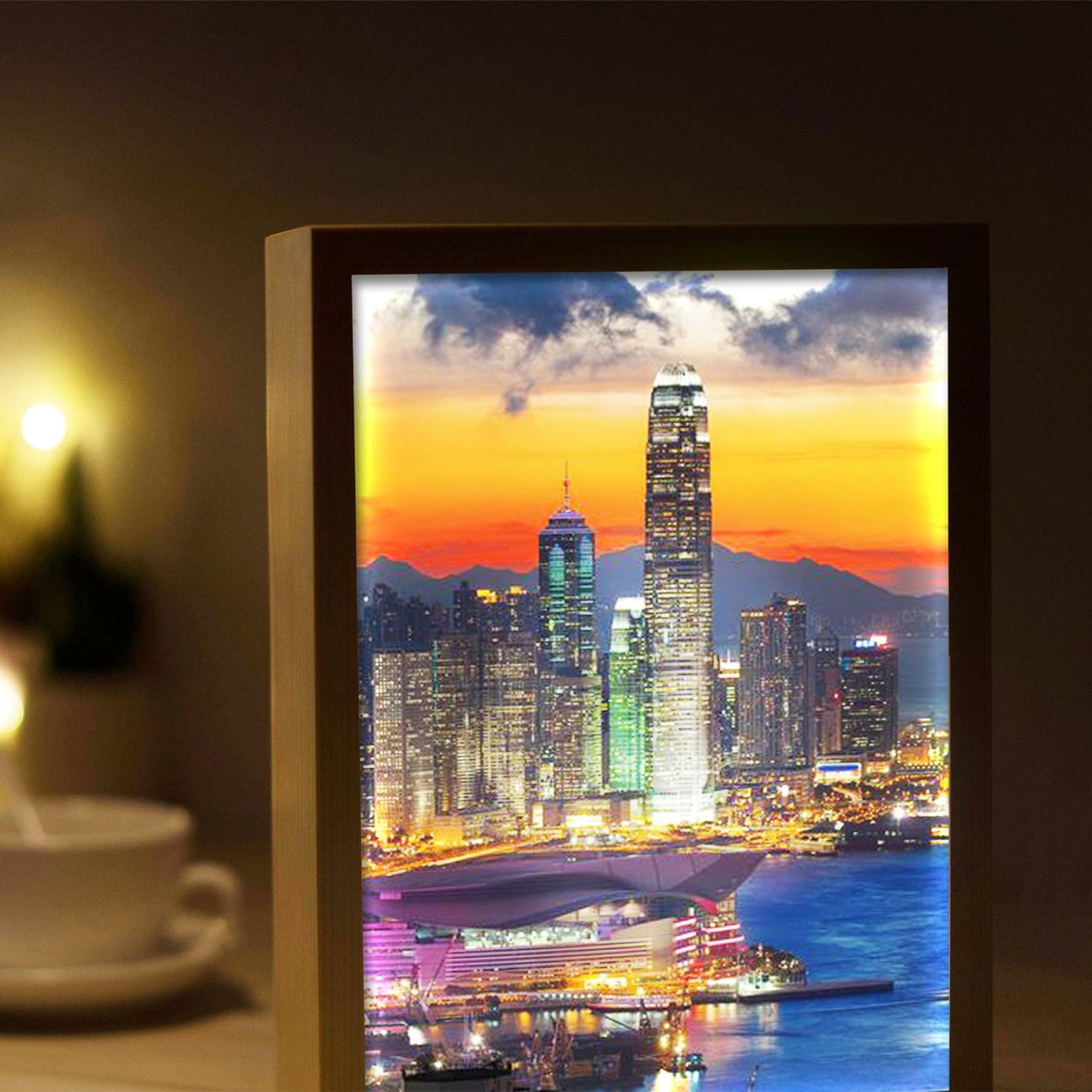 City Night View Landscape Painting Bedroom Bedside Room Light Painting