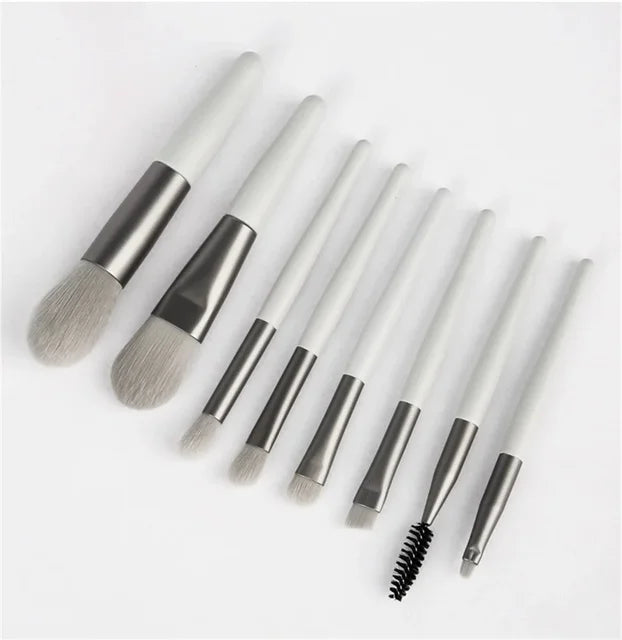 8Pcs Professional Makeup Brush Set Soft Fluffy Hair Brushes Eye Shadow Foundation Blush Blending Beauty Cosmetics Makeup Tools