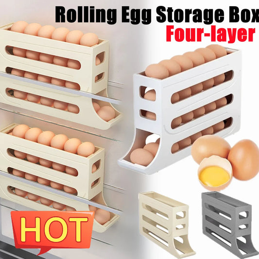 Automatic Scrolling Egg Rack Four-Layer Slide-Type Egg Storage Box