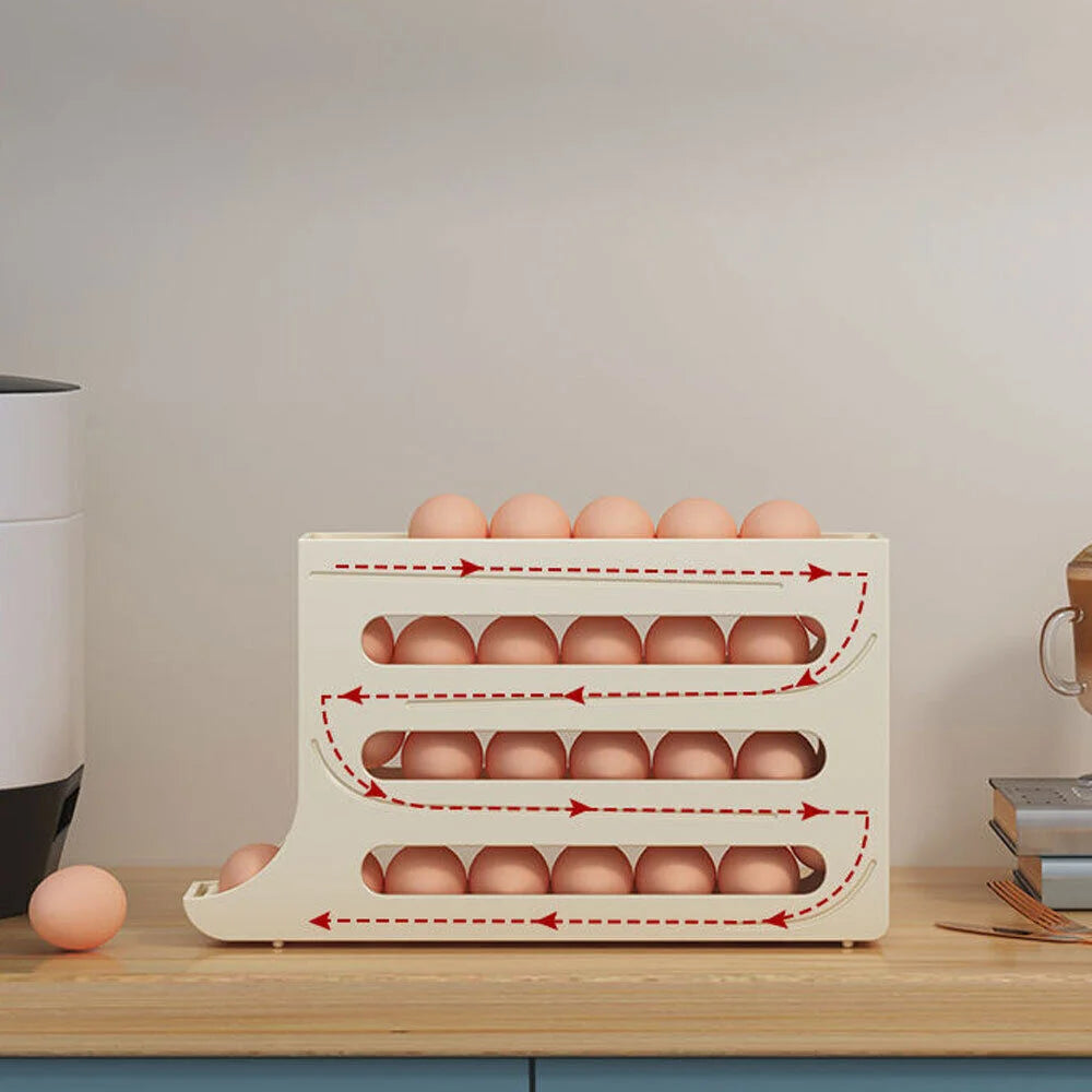 Automatic Scrolling Egg Rack Four-Layer Slide-Type Egg Storage Box