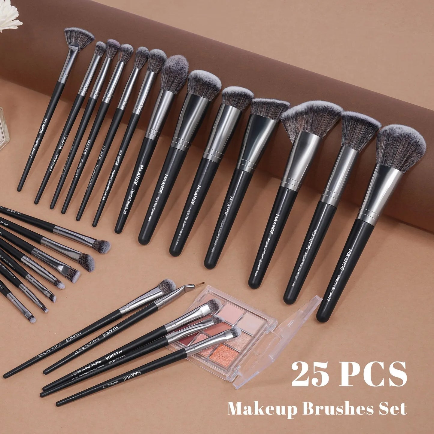 MAANGE Professional Gift Box 25 Pieces Makeup Brushes Kit Face Eye Beauty Brushes For Foundation Conceal Eyeshadow Contour Brush