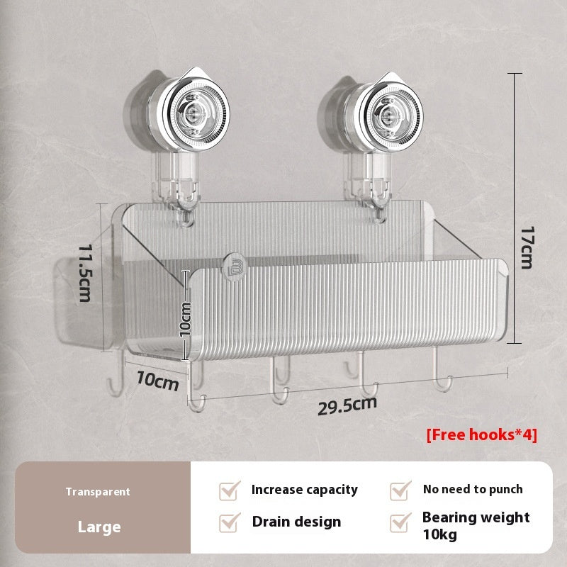 Bathroom Suction Cup Triangle Storage Rack Punch-free