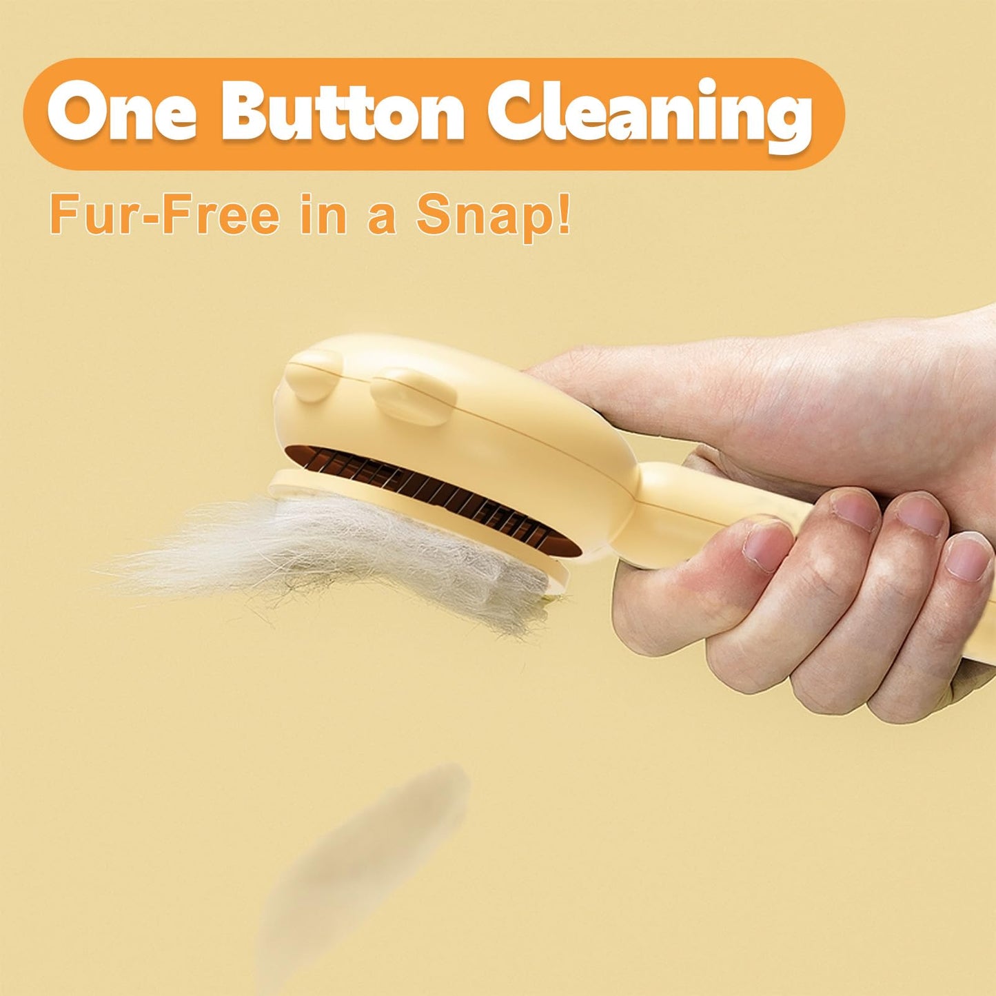 Cat and Dog Shedding Brush with Self-Cleaning Release Button Grooming Tool for Indoor Cats and Dogs, Pet Hair Remover Comb