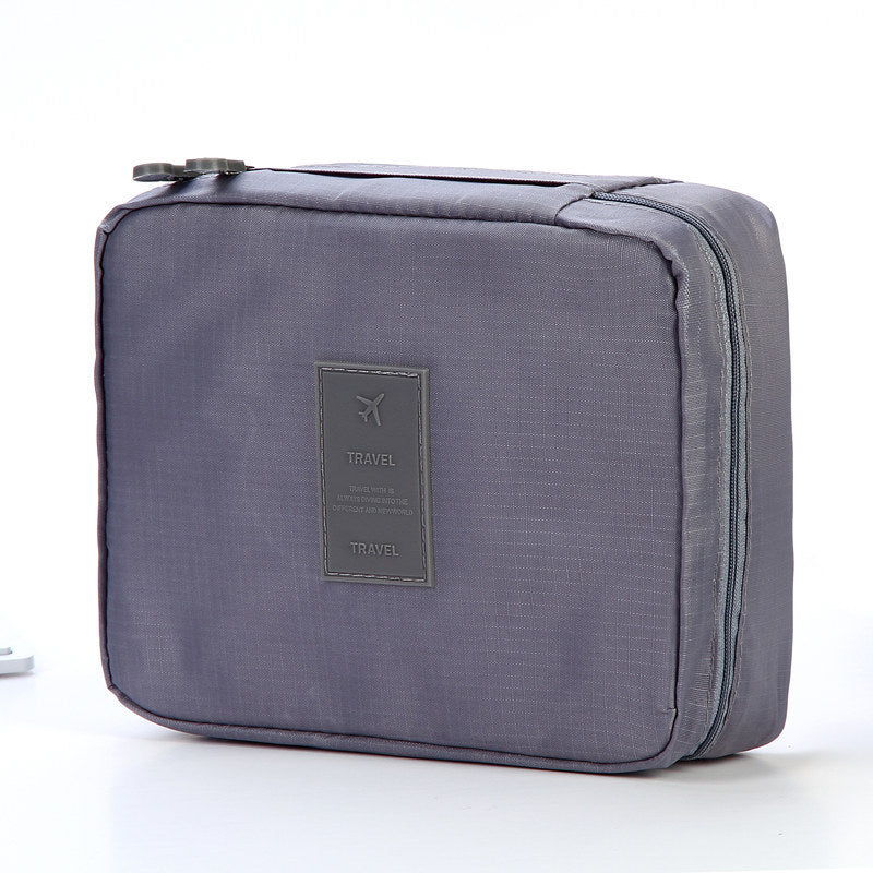 Portable Cosmetic Bag Waterproof Divider Multi-grid Pockets Toiletry Bags Travel Storage Handbags Women Make Up Bag