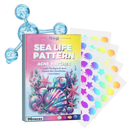 Hoygi Sea Life Pattern Acne Patches, Reduce Pimples Anti-Dryness Deep Hydrating Facial Cleanser