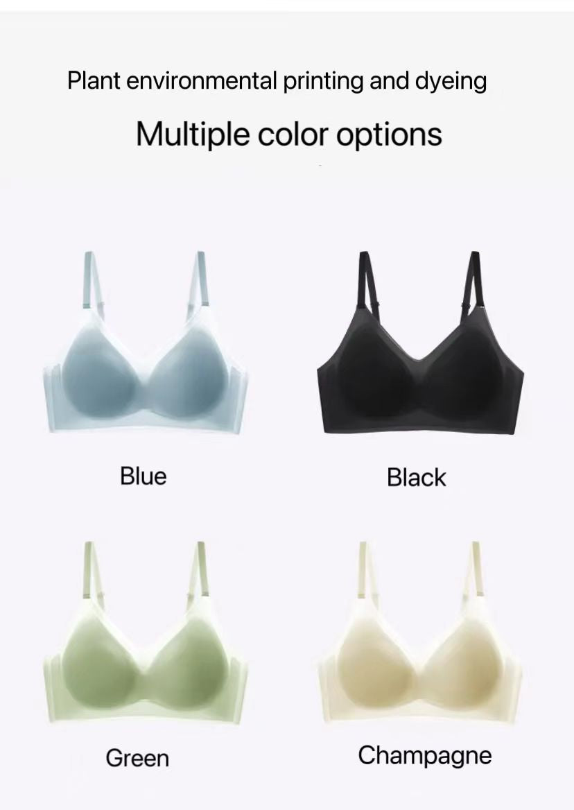 3PCS Women's Ultra Thin Ice Silk Bra Summer Seamless Underwear Breathable Bralette Sexy Lingerie Invisible Sports Bra