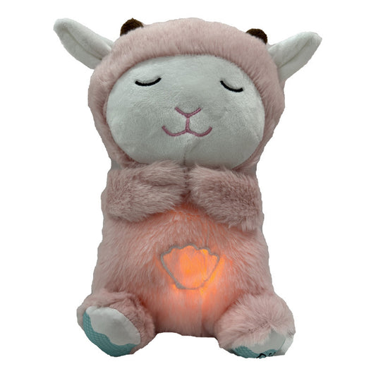 New Breathing Lamb Baby Sleeping Soothing Sleep Music Plush Toy