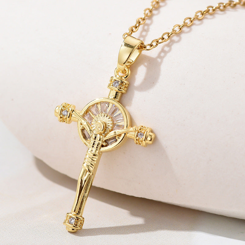 European And American Vintage Cross Luxury Clavicle Chain