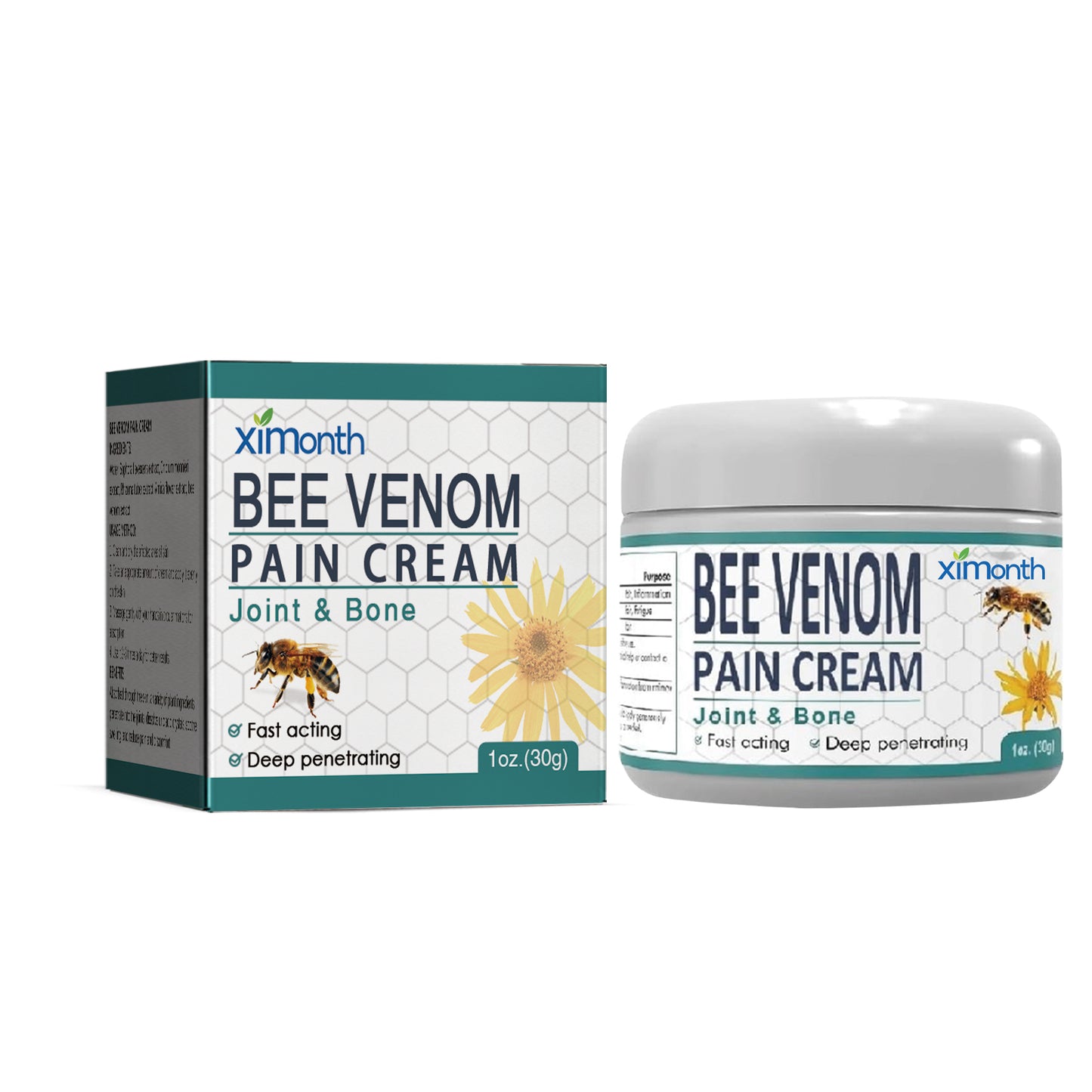 Ximonth Bee Venom Joint Cream, Relieves Hands Legs Bones Knees Lumbar Spine Sedentary Joint Pain Body Care Cream