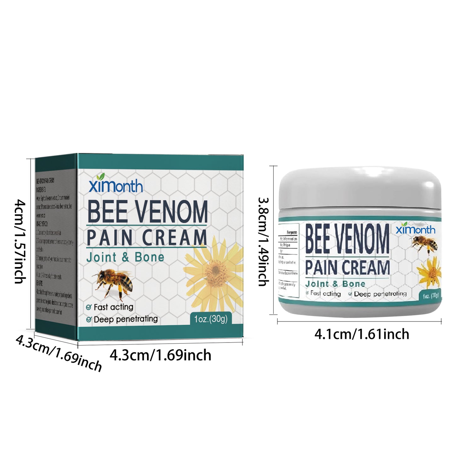 Ximonth Bee Venom Joint Cream, Relieves Hands Legs Bones Knees Lumbar Spine Sedentary Joint Pain Body Care Cream