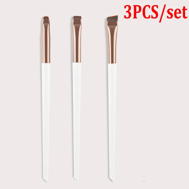 Ultra-Thin Blade Eyebrow Eyeliner Brush Bevel Brow Contour Makeup Brushes Eyelids Lying Silkworm Brush Professional Makeup Tools