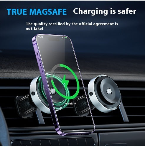 Maganetic Car Suction Cup Inteligent Mobile Phone Holder Double-Sided Car Mount Magnetic Universal Adsorption Bracket Vacuum Adsorption Stable For Phone