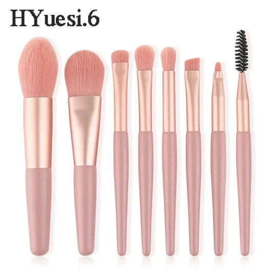 8Pcs Professional Makeup Brush Set Soft Fluffy Hair Brushes Eye Shadow Foundation Blush Blending Beauty Cosmetics Makeup Tools