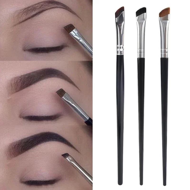 Ultra-Thin Blade Eyebrow Eyeliner Brush Bevel Brow Contour Makeup Brushes Eyelids Lying Silkworm Brush Professional Makeup Tools