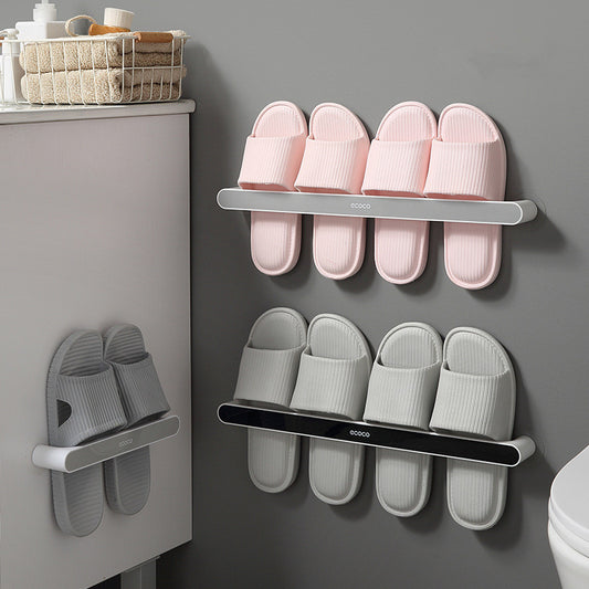 Wall-mounted shoes rack Bathroom Sliper Storage Rack