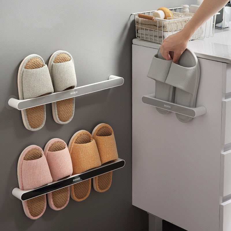 Wall-mounted shoes rack Bathroom Sliper Storage Rack